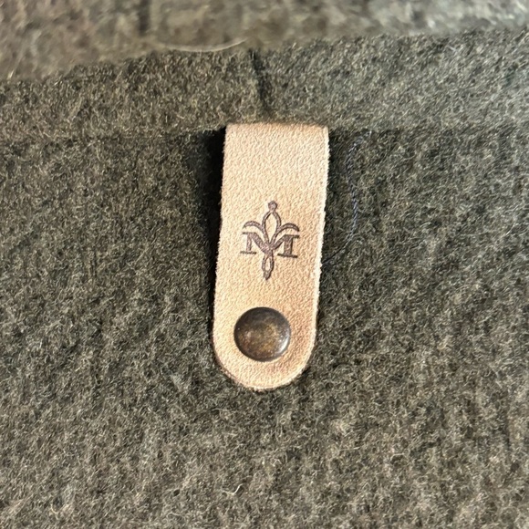 MACKAGE Sx XS Coat Oversized Military Vibes Rounded Hem Wool Blend Lined Leather - Picture 7 of 15